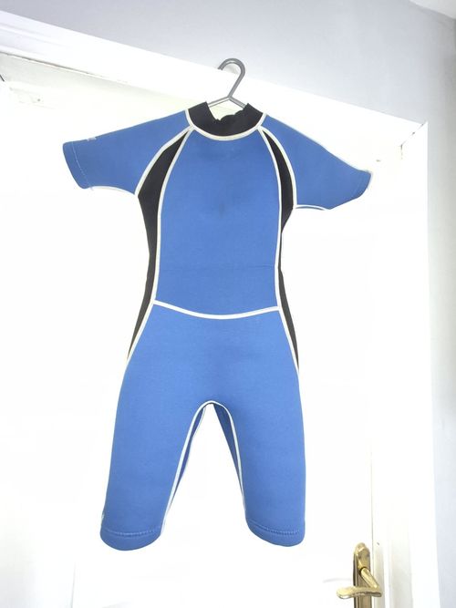 Splash Kids Shortie Wetsuit Front Zip Blue/Black/White Size 7-8 — image 2