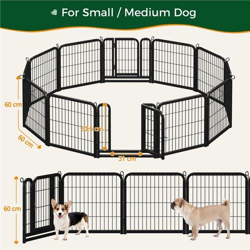 Metal Dog Playpen Foldable Puppy Exercise Pen Pet Fence for Medium/Large Animals — image 5