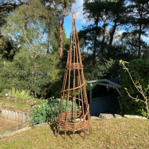 Willow Garden Obelisk Wooden Spiral 1.15m Climbing Plant Support Frame (2) — image 2