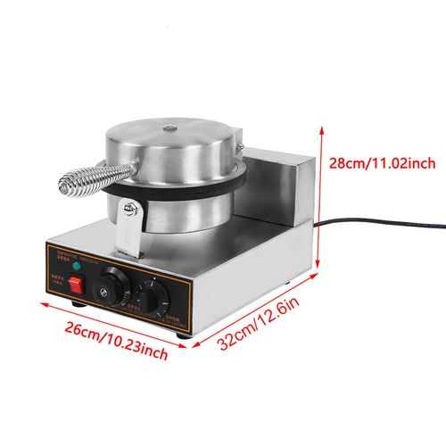 220V Electric Ice Cream Egg Waffle Cone Maker Machine Non Stick Pan — image 8
