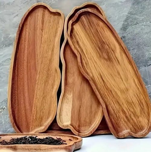 Acacia Wood Multi Use Serving Tray Home Decor Cloud Shape — image 1