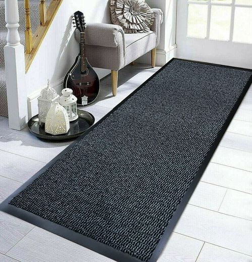 LARGE BARRIER DOOR MAT HEAVY DUTY NON SLIP RUBBER BACK KITCHEN HALLWAY FLOOR RUG — image 3