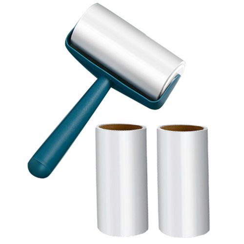 Reusable Plastic Lint Roller for Pet Hair Navy Portable Clothes Hair Remover — image 3