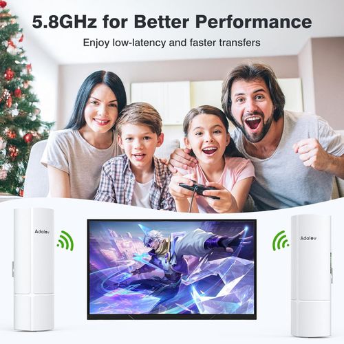Gigabit Wireless Bridge,5.8G 3KM Point to Point WiFi Bridge Outdoor with Bracket — image 4