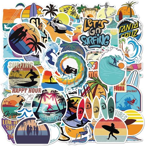 Surfing Stickers 100PCS, Summer Water Sports Stickers for Surfboard — image 12