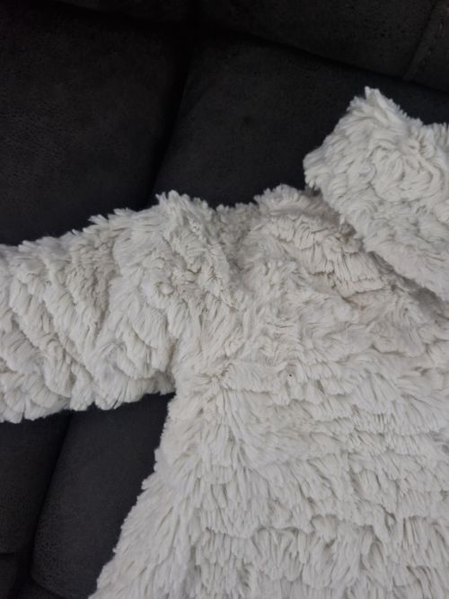 Girls faux fur cream lined coat Nutmeg age 6-9 months — image 4