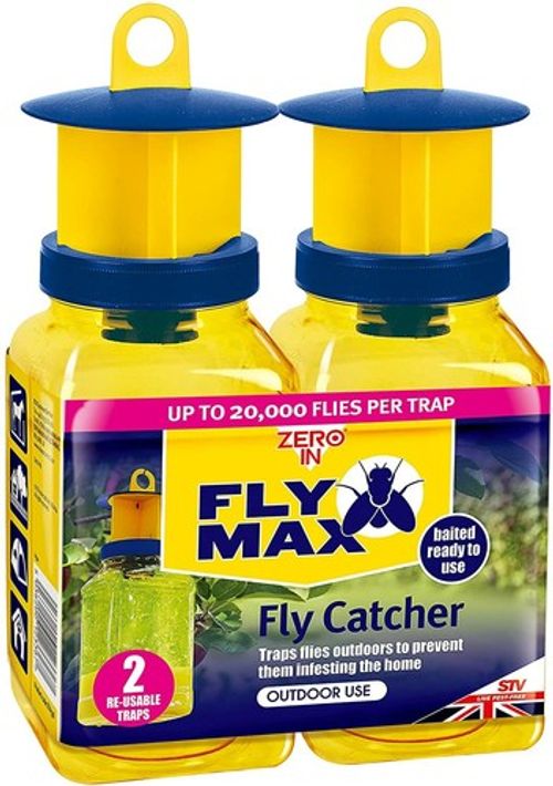 Zero In Fly Catcher Trap Attracts Insects Baited STV336 - 10m Radius - Pack of 2