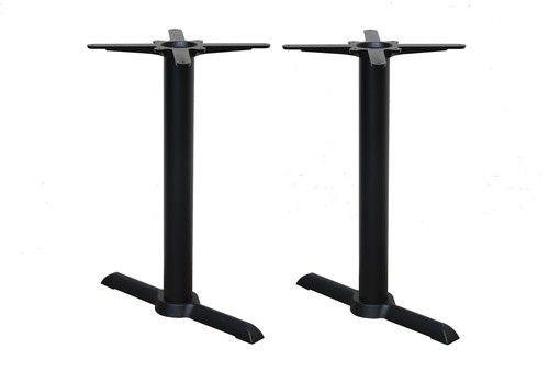 black premium cast iron twin pedestal twinbase table base dining restaurant