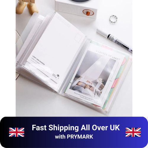 40 Sheets Postcard Storage Book Portable Photo Album Cards Holder Home Use