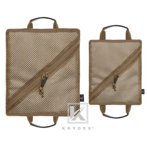 KRYDEX Tactical Mesh Pouch Set Modular Storage Organizer Pockets Coyote Brown — image 2