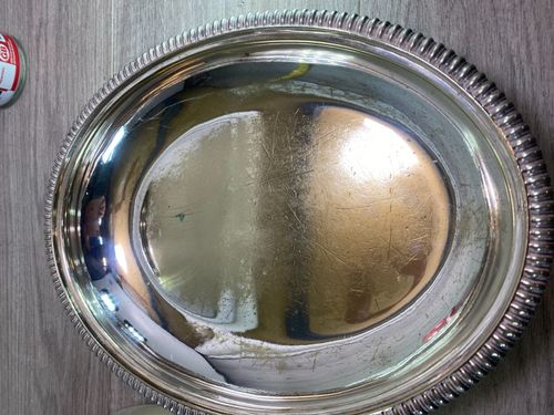 SILVER PLATED LIDDED OVAL LIDDED SERVING DISH / TUREEN antique MH&CO — image 5