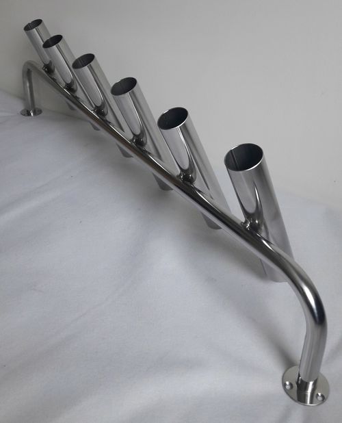 6---TUBE STAINLESS STEEL 316 BOAT FISHING ROD HOLDER  (40mm tube) — image 7