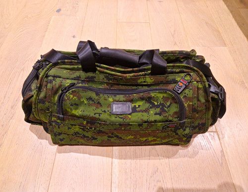 TUMI Camouflage Canvas Duffle 40L Holdall Bag, Adjustable Strap, Padlock
