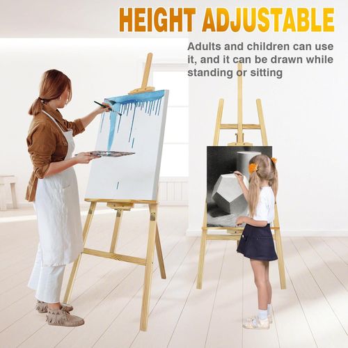 5ft Studio Wooden Easel Display Art Craft Artist Wedding Painting Stand For Gift — image 9