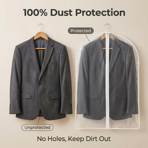 New Coat Dress Garment Clothes Cover Dust Protector Travel Bag with Zip UK — image 14