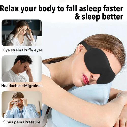 2 Pack 3D Sleep Mask Memory Foam Eye Mask Blindfold Light Blocking Travel — image 5