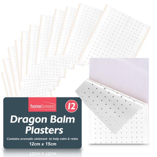 12pk Dragon Balm Herbal Patches Pain Relief Patch Heat Plaster Back Knee Muscle — image 1