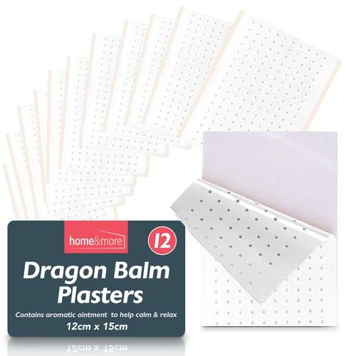 12pk Dragon Balm Herbal Patches Pain Relief Patch Heat Plaster Back Knee Muscle