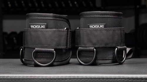 Rogue Fitness Ankle Cuff Cable Machine Attachment Pair Glute Kickbacks Black NEW