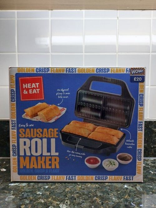 Heat & Eat Sausage Roll Maker 4 Portion Electric Non-Stick Snack Maker Boxed