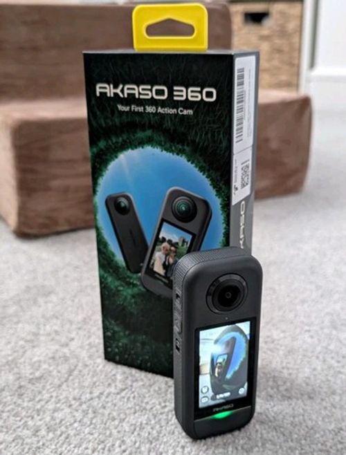 AKASO 360 Action Camera 72MP 360 Video Touchscreen Black USB-C Weatherproof