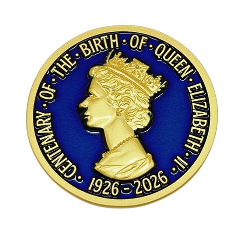 Queen Elizabeth II Centenary Enamel Pin Badge 2026 UK Commonwealth