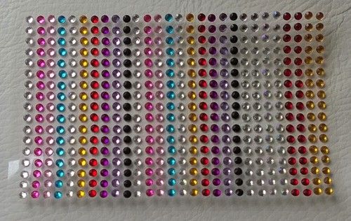 2mm, 3mm, 4mm, 5mm, 7mm, 8mm Self Adhesive Stick on Rhinestones Gems