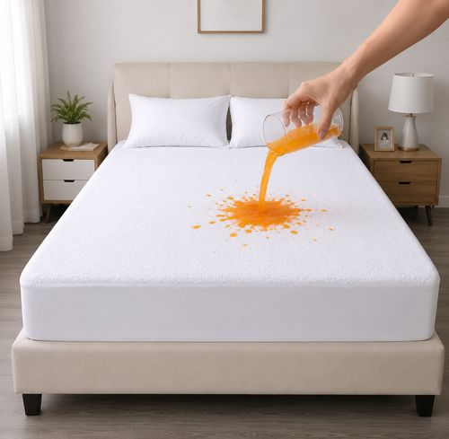 Waterproof Mattress Protector Double Extra Deep 30cm Non Noisy Fitted Bed Sheet — image 1