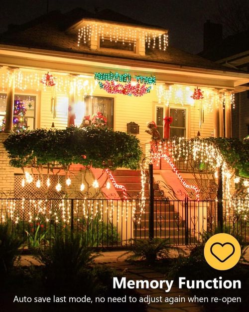 600 Icicle Lights 15M Christmas In/Outdoor Lights Bright LED Snowing Effect XMAS — image 5