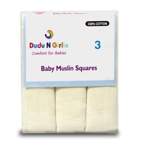 6 Pack Muslin Squares 100% Cotton Baby Soft Swaddle Cloths Nappy Bibs 70x70cm.