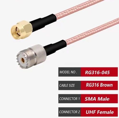 UHF Female PL259 SO239 to SMA Male 10cm Extension Adapter Pigtail Cable RG316