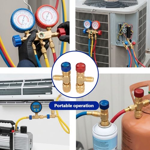 Refrigerant Charging Valve R410A R22 Air Conditioning Safety Valve Safety Adapt — image 7