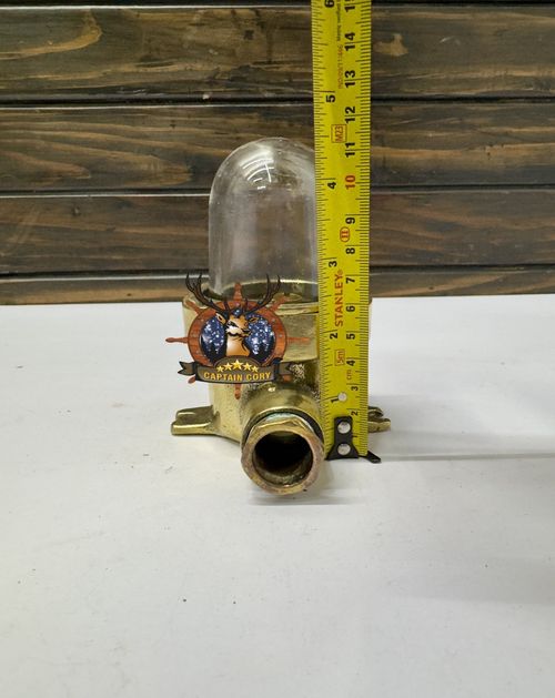 Original Ship Room Light – Brass Bulkhead Fixture for Wall or Ceiling Set of 2 — image 9