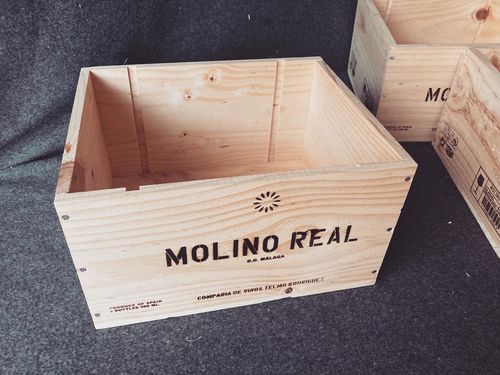 Wooden Wine Box Crate - CLEARANCE BOXES - Hamper, Projects. Storage, Allotments — image 2