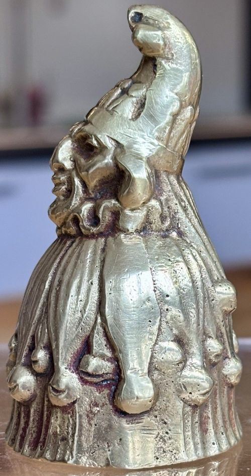 Brass Jester Table Bell, Solid Brass Joker Bell, Brass Bell, Antique Brass Bell — image 6