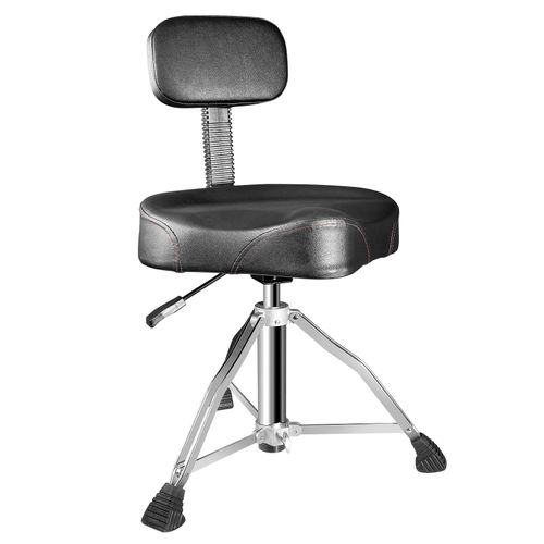 SONICAKE Drum Stool Seat Saddle Adjustable Height Drum Throne With Backrest UK — image 1