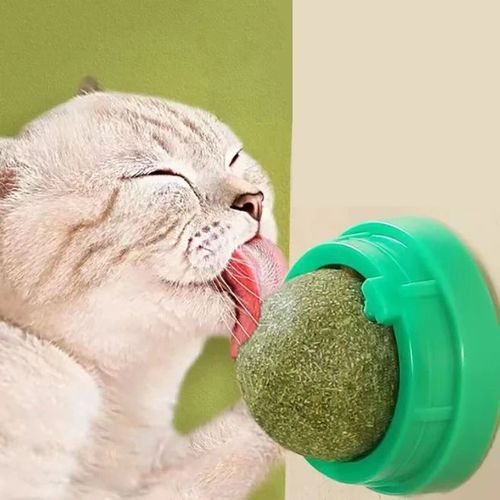 Catnip Cat Wall Ball Toy – Interactive Stick-On Scratch & Treat Toy with Natural — image 1