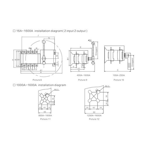 Industrial Automatic Transfer Switch 250A 4Poles 400VAC for AC Generator — image 12