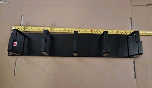 Lindy 1U 19" Rack Mount Cable Management Bar Server Black 5 Hooks Heavy Duty