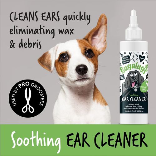 Bugalugs Dog Ear Cleaner Solution Stop Head Shaking Itching Removes Wax Dirt — image 3