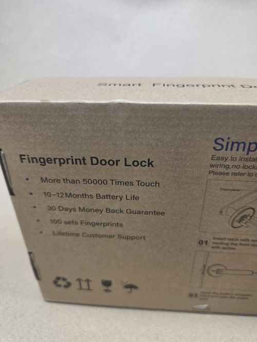 Smart Fingerprint Door Lock Model CA-02 Secure Easy Installation Bnib (S3) — image 5
