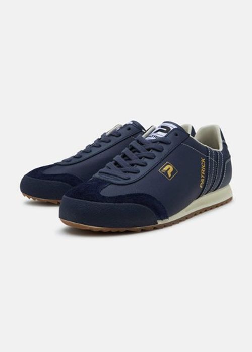 Patrick Liverpool Mens Trainers Casual Shoe Navy Off White