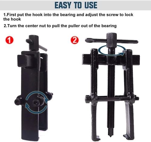 3" 4" 6" 2-Jaw Puller Kit Forged Steel Gear Bearing Extractor Removal Tool Set — image 9