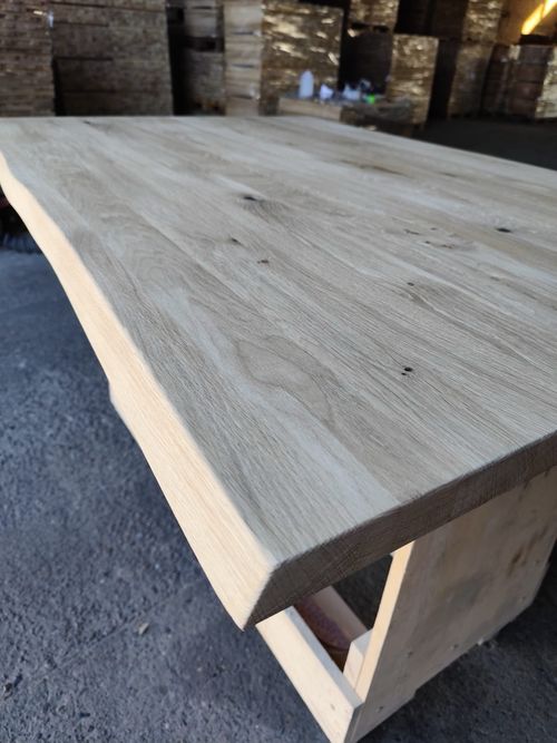 Solid Oak Live Edge Slab 1500x800x40 Rustic Timber Board UK — image 3