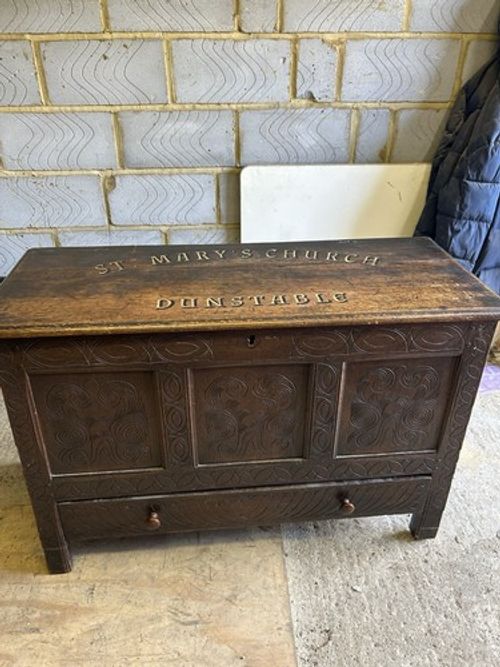 18th Century Antique Oak Coffer