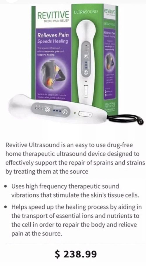 REVITIVE Personal Ultrasound Therapy Relieves Pains & Aches Relief RRP £180 NEW! — image 2
