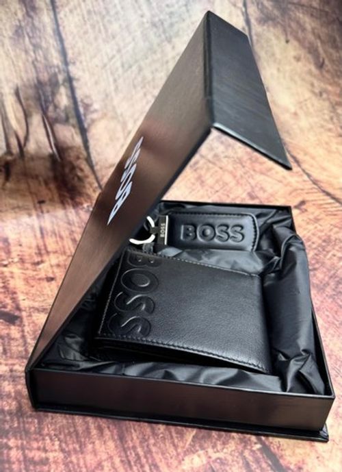 HUGO BOSS Wallet and Key Ring Gift Box