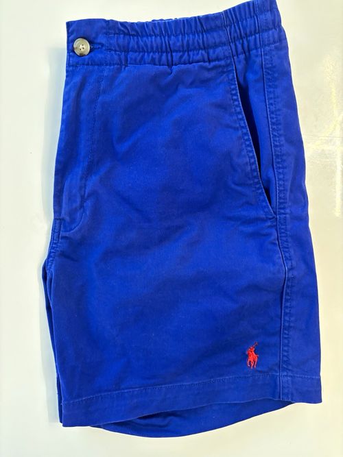 Polo Ralph Lauren Men’s Blue Chino Shorts S Elastic Waist Drawstring Pockets — image 1