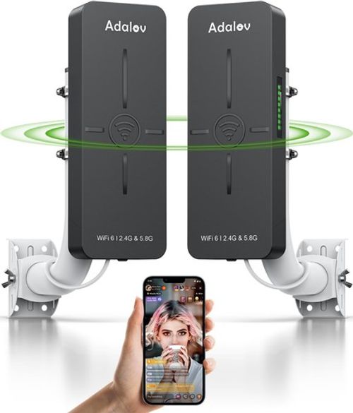 Gigabit Wifi Bridge 2.4G/5.8G Dual Band 5KM Point to Point Wireless Bridge Set