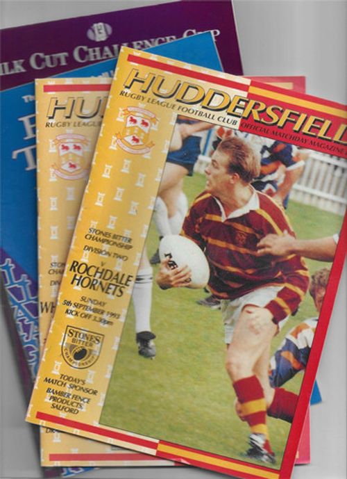 17 x HUDDERSFIELD HOME RUGBY LEAGUE PROGRAMMES 1993-1994 LISTED